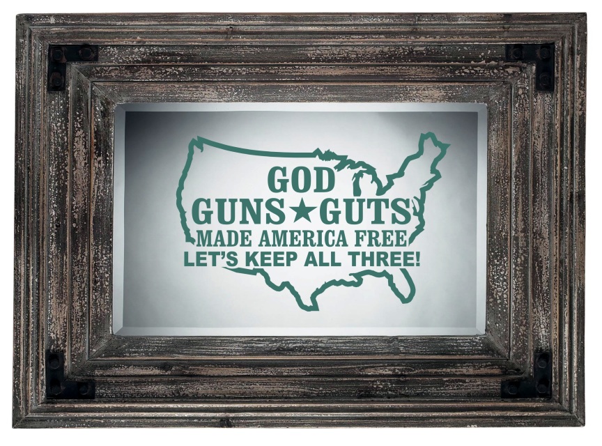 16"x12" j638-b God Guns Guts Made America Bar Beer Light Sign 