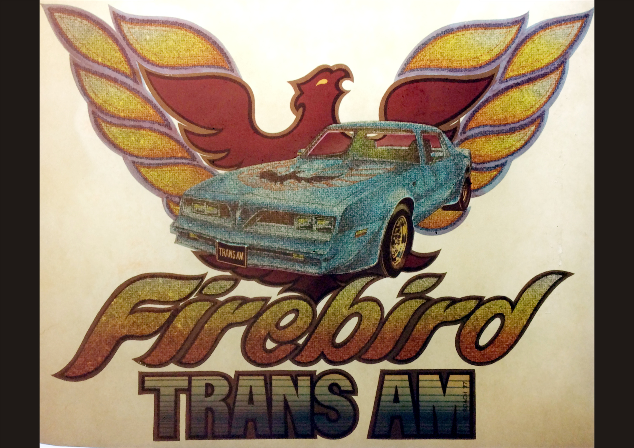 Ultra Rare Vintage Pontiac Firebird Trans Am T-shirt Transfer  NOS 